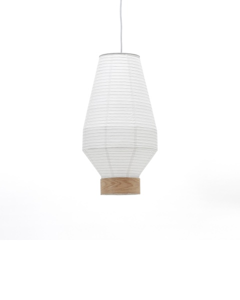 Hila Абажур для подвесного светильника из белой бумаги и натурального шпона Ø 30 см от интернет-магазина IDODOM.RU