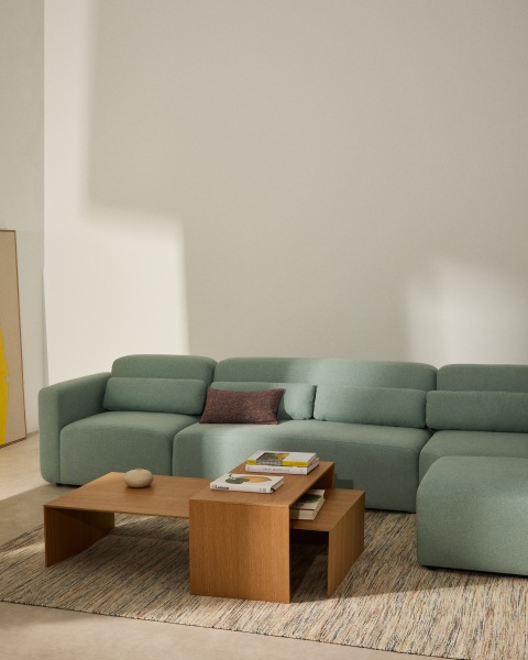 Litto Журнальный столик из шпона дуба натурального цвета 140 x 70 см от интернет-магазина IDODOM.RU