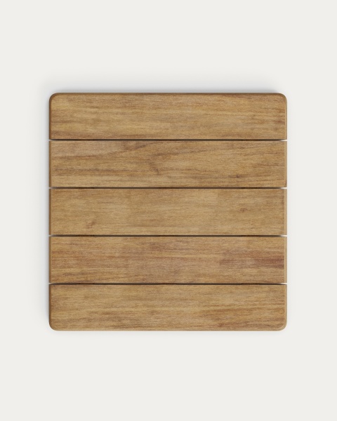 Уличный стол Esilda из акации и зелёной стали 80х80 см от интернет-магазина IDODOM.RU