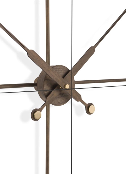 Настенные часы Delmori Premium черный/орех от интернет-магазина IDODOM.RU