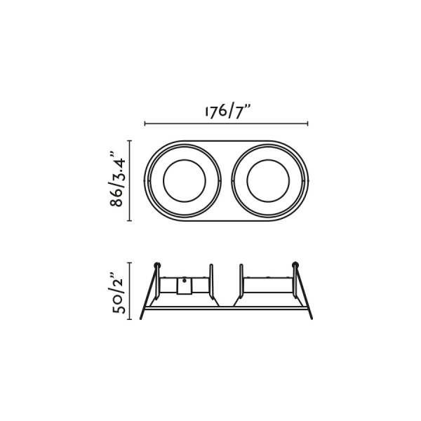 GAS 2L Черный встраиваемый светильник 2L GU10/MR16 от интернет-магазина IDODOM.RU