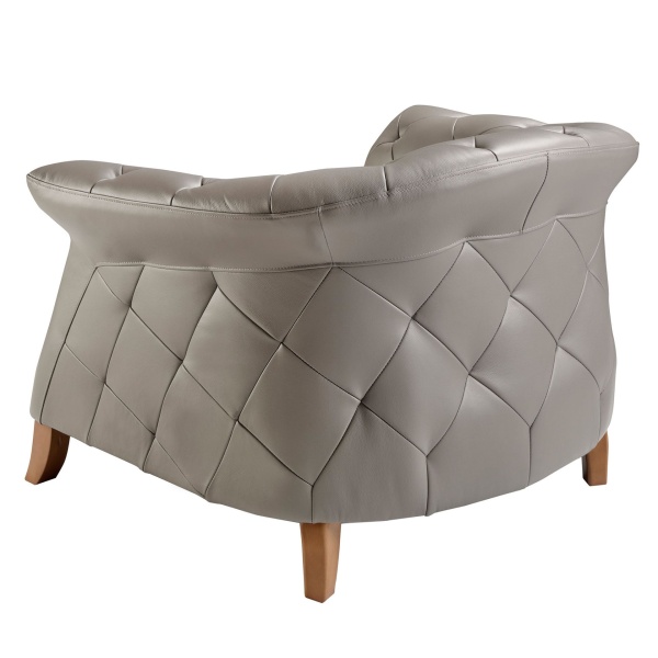 Кресло 5132/EX007-1P-T541029 серое кожаное от интернет-магазина IDODOM.RU