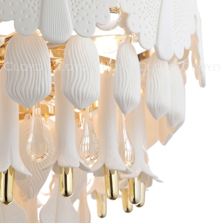 Люстра Cloyd PLINSE C12 / Ø61 см - керамика - золото (арт.11456) от интернет-магазина IDODOM.RU