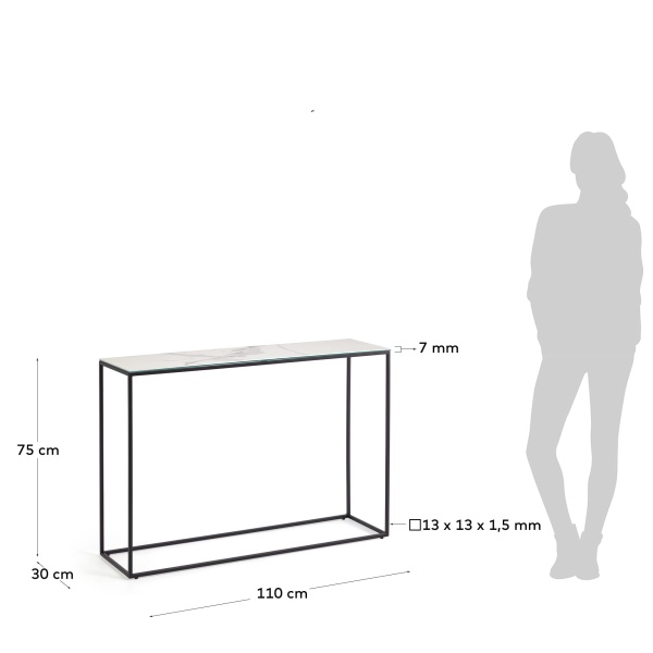 Консоль Rewena с керамической отделкой Kalos Blanco 110 x 75 см от интернет-магазина IDODOM.RU