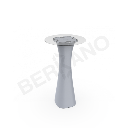 Стол барный со стеклом Grace Bar Round Concrete Gray