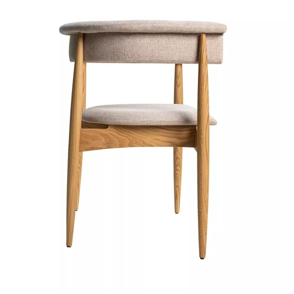 Полукресло Ludvig, бук натуральный, рогожка, серый от интернет-магазина IDODOM.RU