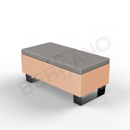 Скамейка Brick 120 Terracotta, Graphite