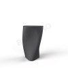 Кашпо Twist 90 графитового цвета