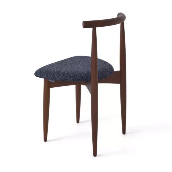 Стул Diana, бук натуральный (тонированный коричневым лаком), темно-серый от интернет-магазина IDODOM.RU