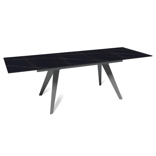 Стол раскладной Rhein (160+40+40), керамика матовая Black gold от интернет-магазина IDODOM.RU