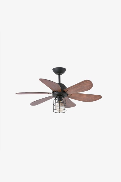 Потолочный вентилятор с освещением черный Chicago от интернет-магазина IDODOM.RU