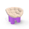 Кресло SLON Kids Deep Violet, Milk