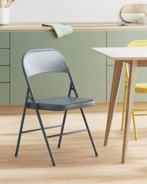 Складное кресло Aidana темно-серое металлическое от интернет-магазина IDODOM.RU