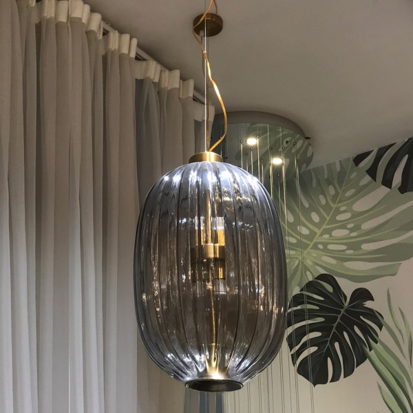 Подвесной светильник Cloyd KAROO P7 / выс. 50 см - черн. стекло (арт.10515) от интернет-магазина IDODOM.RU