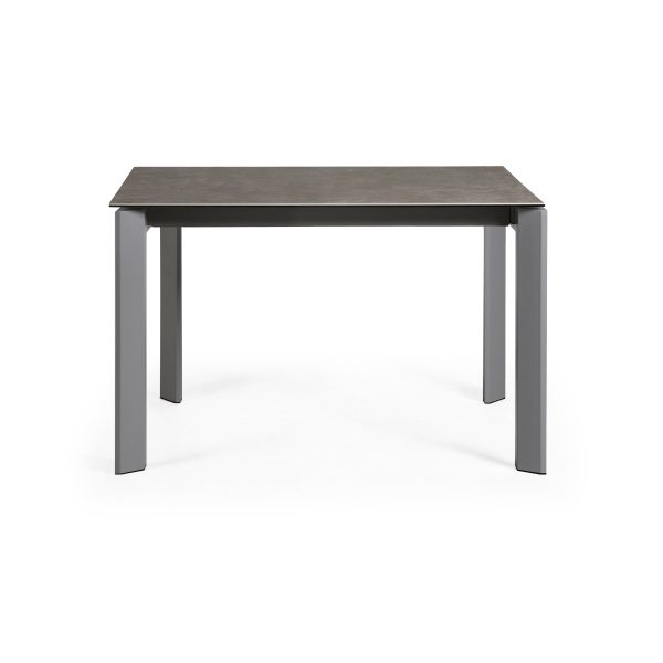 Стол Atta 120 (180) x80 антрацит керамика Vulcano Ash от интернет-магазина IDODOM.RU