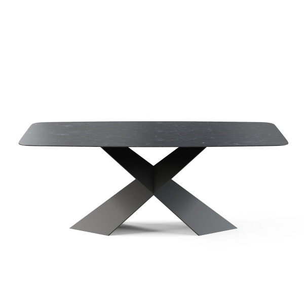 Стол овальный Tyler 200, керамика матовая,  темный от интернет-магазина IDODOM.RU