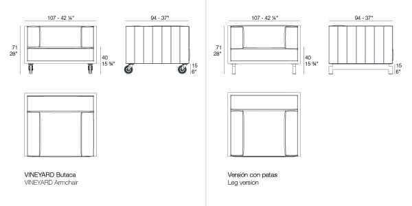 Кресло Vineyard на колесиках от интернет-магазина IDODOM.RU