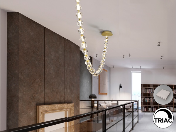 Люстра Zaria II 29L- золотой/жемчужный DIM от интернет-магазина IDODOM.RU