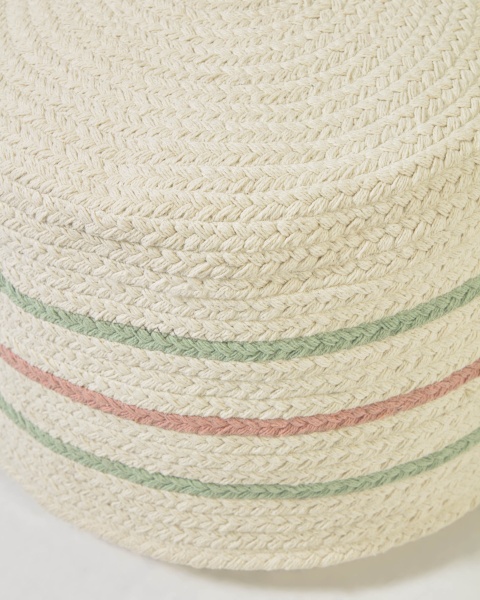 Круглый хлопковый пуф Daiana, разноцветный бежевый Ø 40 см от интернет-магазина IDODOM.RU