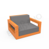 Кресло Quarter lounge с подушками Orange, Graphite