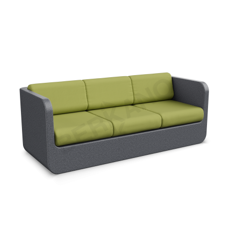 Диван Grace с подушками Black Granite, Green