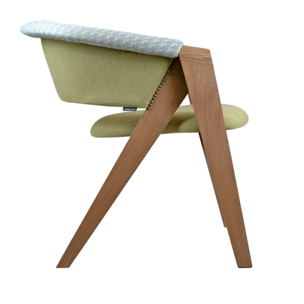 Кресло Claus, ясень натуральный, ткань, зеленый от интернет-магазина IDODOM.RU