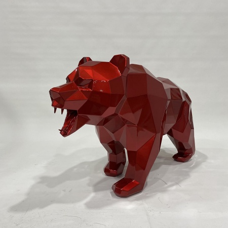 Медведь из углеродистой  стали. Финиш: Окрашивание по каталогу цветов Rall. Цвет: Красный. от интернет-магазина IDODOM.RU