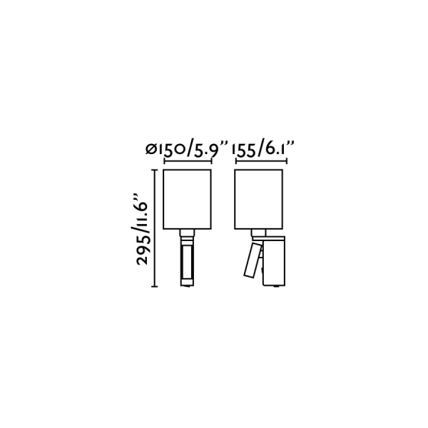 Бра с ридером Rob черное от интернет-магазина IDODOM.RU