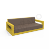 Диван Quarter lounge с подушками желтого цвета, аксессуар кофейного цвета