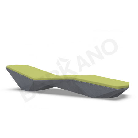 Шезлонг Quaro с подушками Black Granite, Green