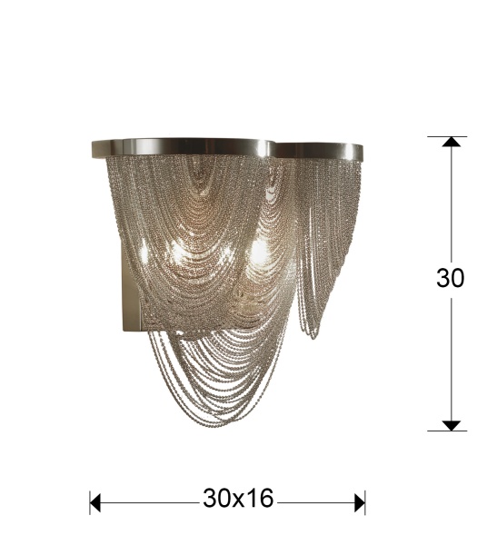 Бра Minerva 2L никель от интернет-магазина IDODOM.RU