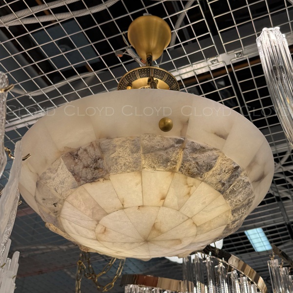 Люстра Cloyd TELEMACH C5 / Ø50 см - алебастр - латунь (арт.12346) от интернет-магазина IDODOM.RU