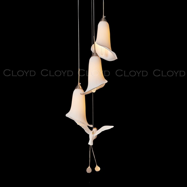 Подвесной светильник Cloyd OSANNA P3 / Ø28 см - керамика - белый (арт.11888) от интернет-магазина IDODOM.RU