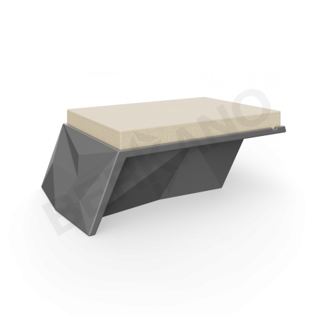Угловой модуль Quaro с подушками Coal Black, Bone Brown