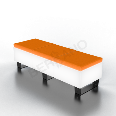 Скамейка Brick 180 Snow White Light, Orange