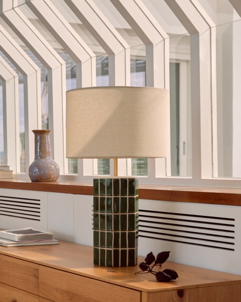 Rue Настольная лампа из зеленой керамики от интернет-магазина IDODOM.RU