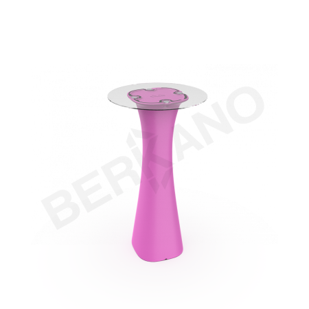 Стол барный со стеклом Grace Bar Round Royal Purple