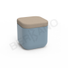 Пуф Grace бирюзового цвета, аксессуар молочного цвета