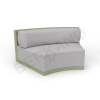 Диван полукруглый Fame с подушкой Olive green, Gray