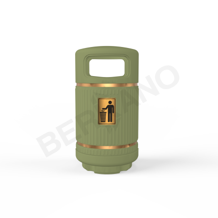 Урна круглая BERKANO Olive green