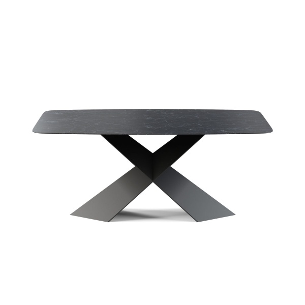 Стол овальный Tyler 180, керамика матовая, темный от интернет-магазина IDODOM.RU