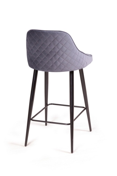 Стул полубарный Neo ромб, бархат серый 27 от интернет-магазина IDODOM.RU