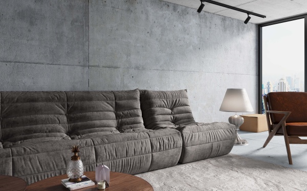 Диван ДеФранс™️ прямой 2-х местный - Эконом микровелюр