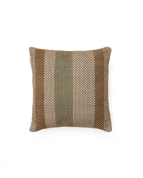 Чехол на подушку Lunet 100% ПЭТ с бежевыми и зелеными полосками 45 х 45 см от интернет-магазина IDODOM.RU