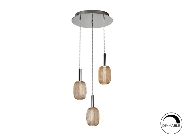 Подвесной светильник Micron 3L хром/золото от интернет-магазина IDODOM.RU