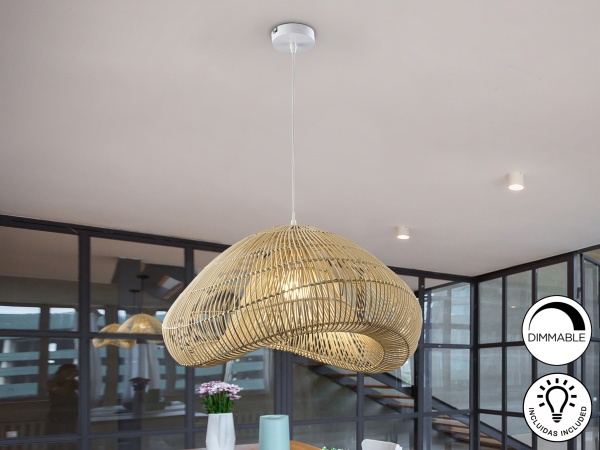 Подвесной светильник Sabah из натурального ротанга 55CM от интернет-магазина IDODOM.RU