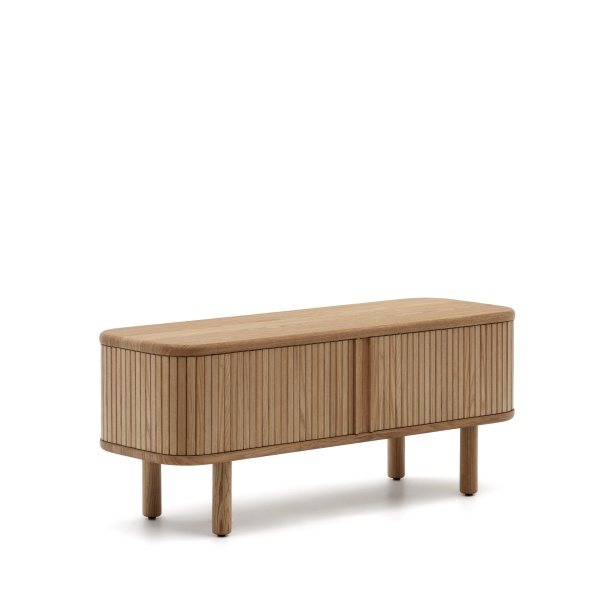 Mailen Тумба под ТВ с 2 дверцами из ясеневого шпона натуральной отделки 120 х 50 см от интернет-магазина IDODOM.RU