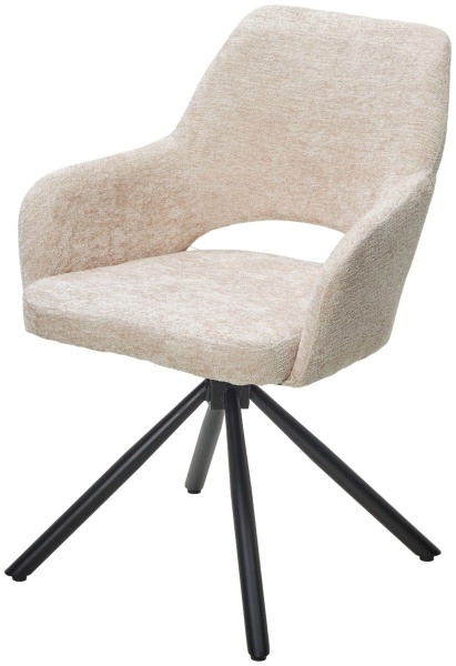 Стул Gandi шенил бежевый, поворотно-возвратный механизм 180 градусов от интернет-магазина IDODOM.RU