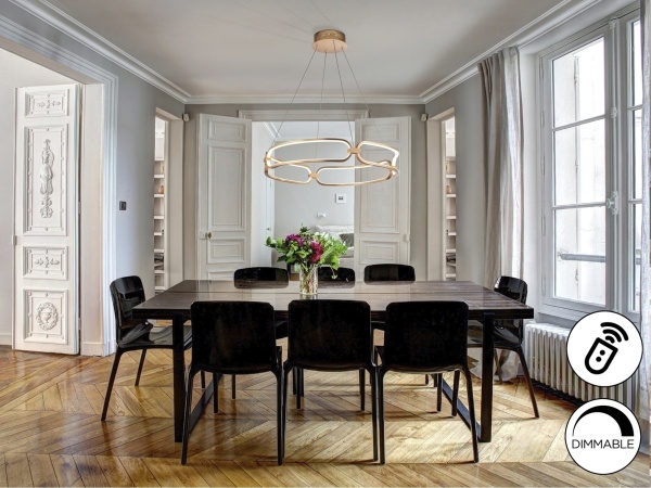 Подвесной светильник Colette 60Ø  розовое золото DIM от интернет-магазина IDODOM.RU