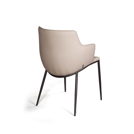 Стул с подлокотниками Sofia, экокожа soft-touch, серый от интернет-магазина IDODOM.RU